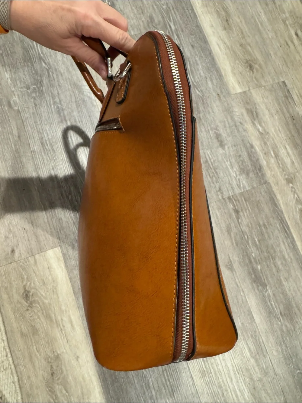 Bostanten brown leather ladies' laptop briefcase